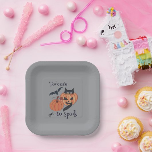 Te schattig om te spook papieren bordje (Feest)