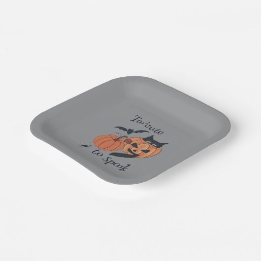 Te schattig om te spook papieren bordje (Gebogen)