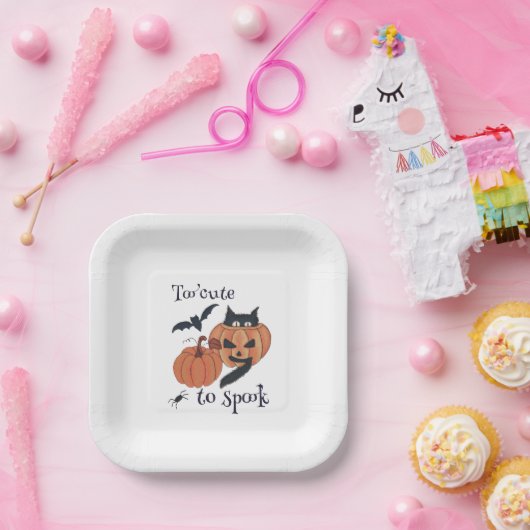 Te schattig om te spook papieren bordje (Feest)