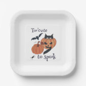 Te schattig om te spook papieren bordje (Voorkant)