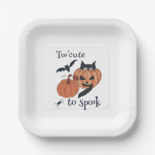 Te schattig om te spook papieren bordje