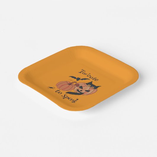 Te schattig om te spook papieren bordje (Gebogen)