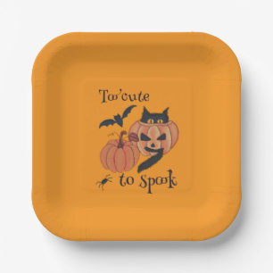 Te schattig om te spook papieren bordje