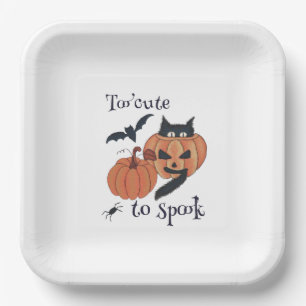 Te schattig om te spook papieren bordje