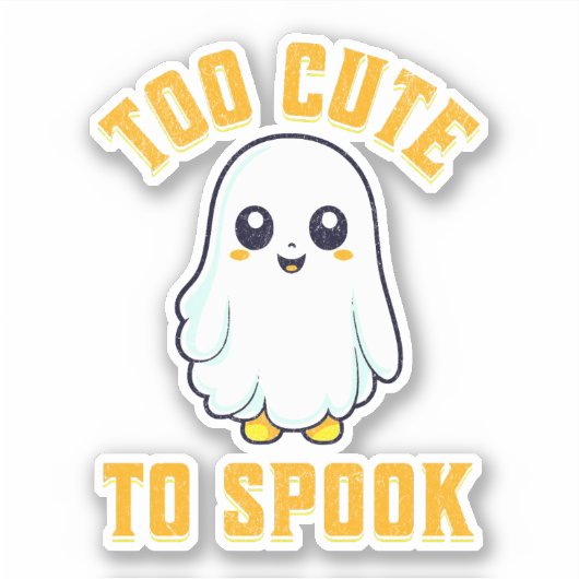 Te schattig om te spook sticker (Voorkant)