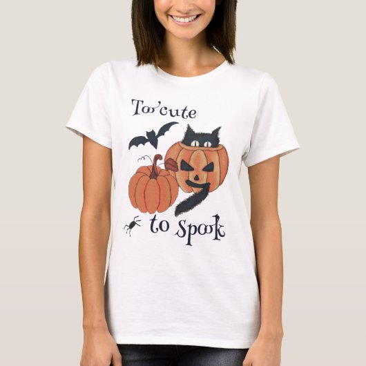 Te schattig om te spook t-shirt (Voorkant)