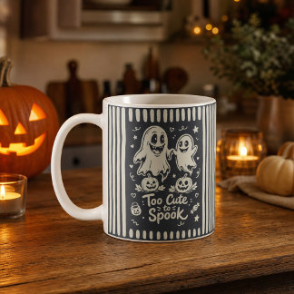 Te Schattig om te Verschrikken Donkergrijze Retro Koffiemok