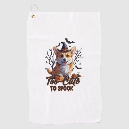 Te Schattig Om Te Verschrikken Grappige Halloween  Golfhanddoek (Voorkant)