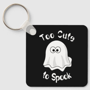 "Te Schattig om te Verschrikken!" Halloween Geest Sleutelhanger