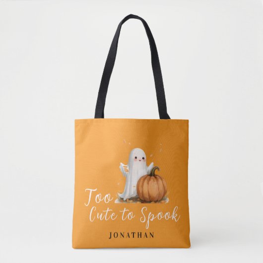 Te Schattig om te Verschrikken Oranje  Tote Bag (Voorkant)