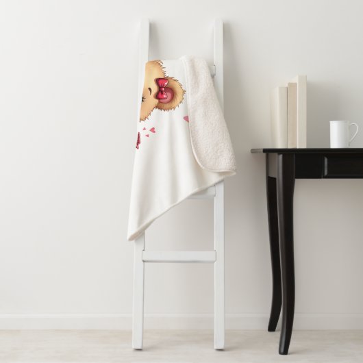 Te schattig om uit te houden – Valentijnsdag Teddy Sherpa Deken (In situ)