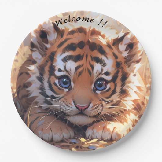 Te schattig papieren bordje (Voorkant)