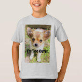 Te schattig puppy T-shirt (Voorkant)
