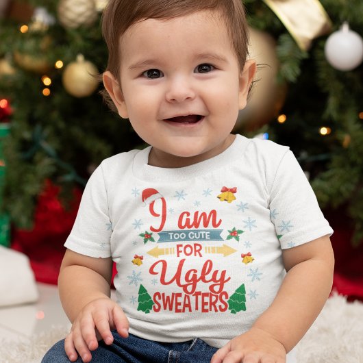 Te schattig voor lelijke zweten met kerstmis baby-