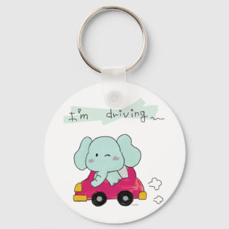 te schattige blauwe olifant sleutelhanger