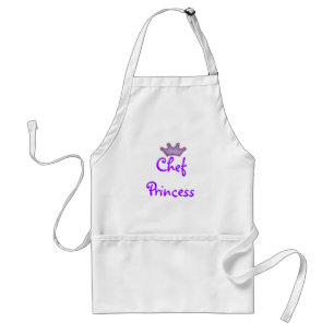 Te schattige "chef princess" apron met kroon standaard schort
