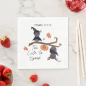 Te Schattige om de naam van Halloween-verjaardagsv Servet (Insitu)