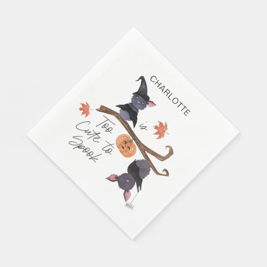 Te Schattige om de naam van Halloween-verjaardagsv Servet (Hoek)