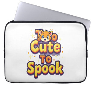 Te Schattige om een kat te laten schrikken Laptop Sleeve