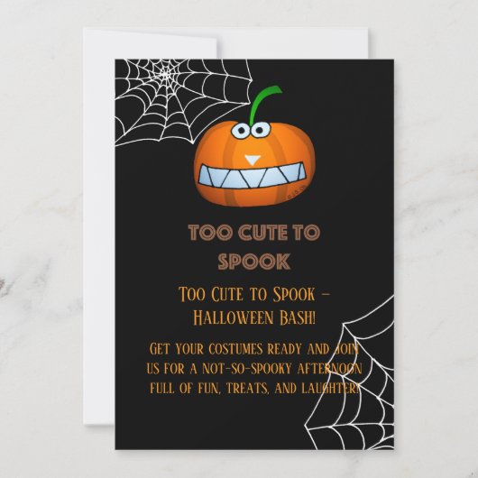 Te Schattige om grappige Halloween Pumpkin Art te Kaart (Voorkant)