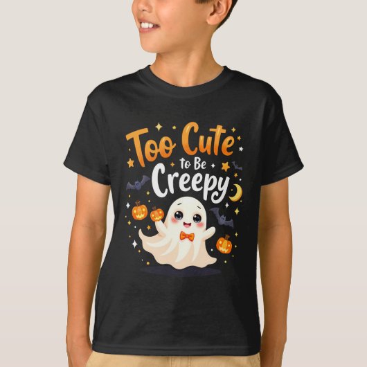 Te Schattige om griezelig spook Halloween te zijn T-shirt (Voorkant)