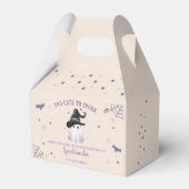 Te Schattige om Halloween 1e Verjaardagscrème Spoo Bedankdoosjes (Achterkant)