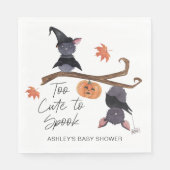 Te Schattige om Halloween Bats Baby shower te spoo Servet (Voorkant)
