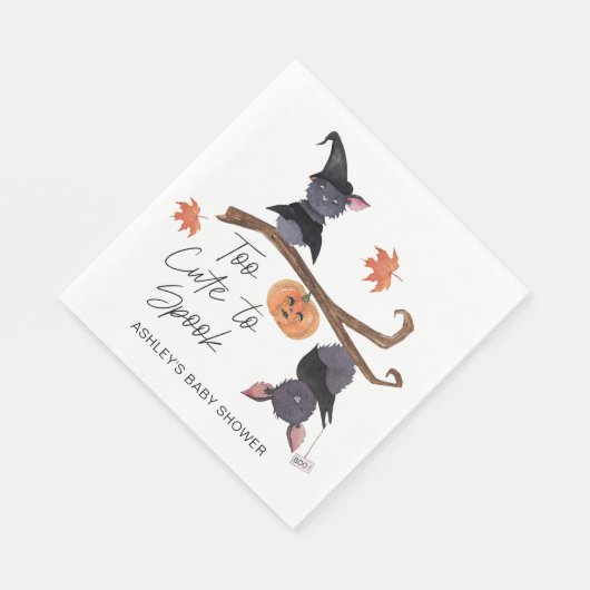 Te Schattige om Halloween Bats Baby shower te spoo Servet (Hoek)