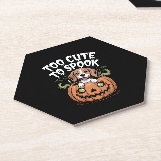 Te Schattige om Halloween Dog te spook Kartonnen Onderzetters (Schuin)
