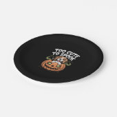 Te Schattige om Halloween Dog te spook Papieren Bordje (Gekanteld)