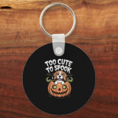 Te Schattige om Halloween Dog te spook Sleutelhanger (Voorkant)