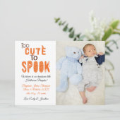 Te Schattige om Halloween-foto te maken Nieuwe bab Aankondiging (Staand voorkant)