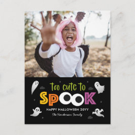 Te Schattige om Halloween Photo Card Briefkaart te