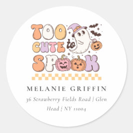 Te Schattige om Halloween Schattige spookadres te Ronde Sticker