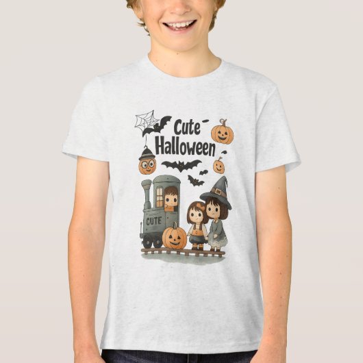 Te Schattige om Kinder T-shirt te spook - Hallowee (Voorkant)