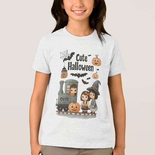 Te Schattige om Kinder T-shirt te spook - Hallowee (Voorkant)