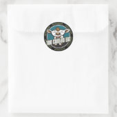 Te Schattige om Koe te eten Ronde Sticker (Tas)