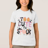 Te Schattige om Paarse spookachtige glitter spook Tri-Blend Shirt (Voorkant)