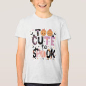 Te Schattige om Paarse spookachtige glitter spook Tri-Blend Shirt (Voorkant)