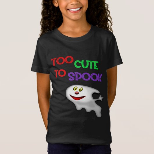Te Schattige om Schattige Ghost Halloween-ontwerp  T-shirt (Voorkant)