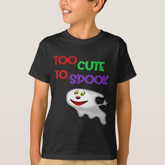 Te Schattige om Schattige Ghost Halloween-ontwerp  T-shirt (Voorkant)