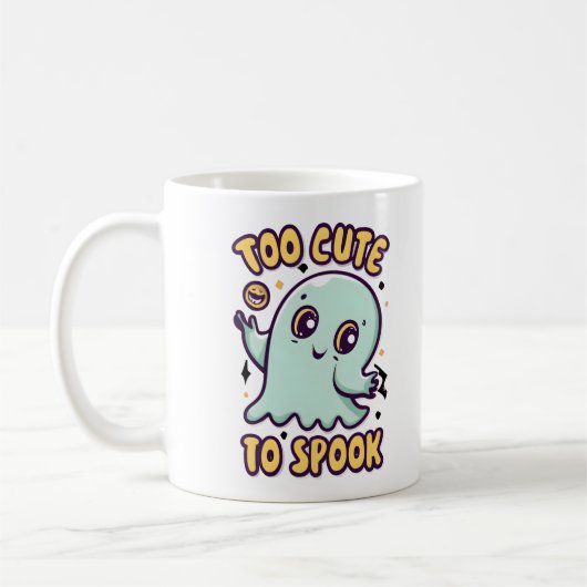 Te Schattige om Schattigee Halloween Ghost te schr Koffiemok (Links)