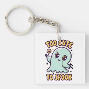 Te Schattige om Schattigee Halloween Ghost te schr Sleutelhanger