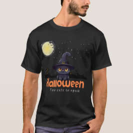 Te Schattige om spook - Black Cat & Pumpkin Hallow T-shirt