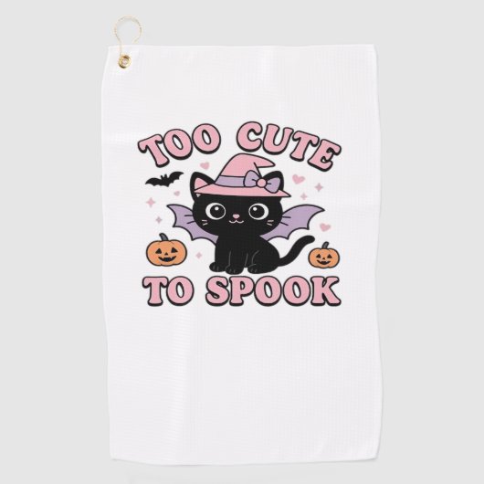 Te Schattige om spook – Halloween Cat Edition Clas Golfhanddoek (Voorkant)