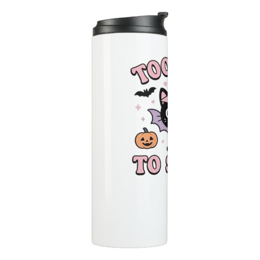 Te Schattige om spook – Halloween Cat Edition Clas Thermosbeker (Gedraaid links)