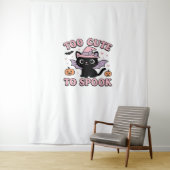 Te Schattige om spook – Halloween Cat Edition Clas Wandkleed (In situ)