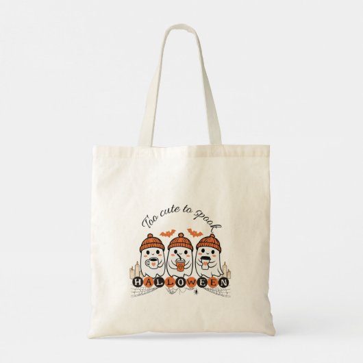 Te Schattige om spook Halloween Ghost Canvas tas - (Achterkant)