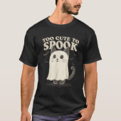 Te Schattige om spook kat kawaii Halloween Costu T-shirt (Voorkant)