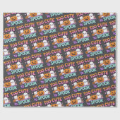 Te Schattige om spook - Kawaii Pastel Halloween Cadeaupapier (Vlak)